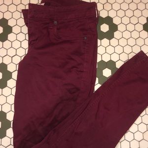 Super cute burgundy jeans